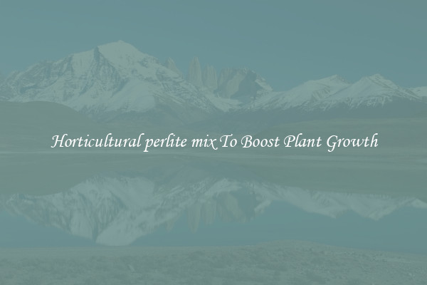 Horticultural perlite mix To Boost Plant Growth