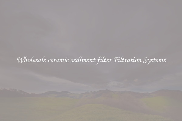 Wholesale ceramic sediment filter Filtration Systems