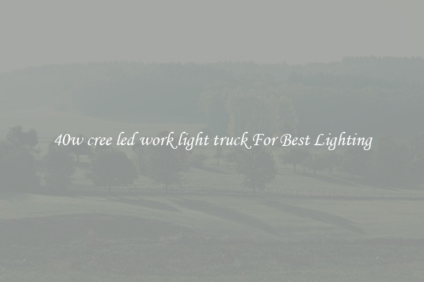 40w cree led work light truck For Best Lighting