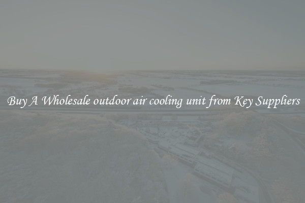 Buy A Wholesale outdoor air cooling unit from Key Suppliers