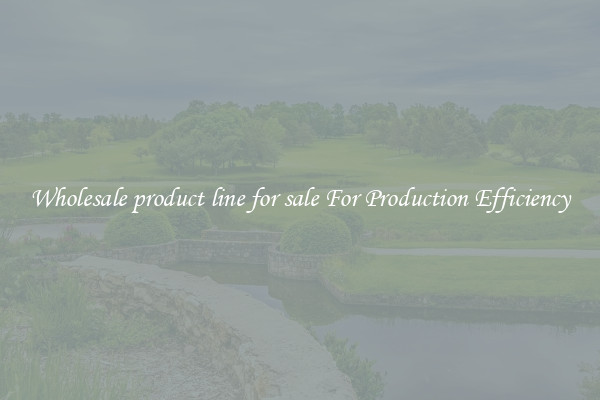Wholesale product line for sale For Production Efficiency