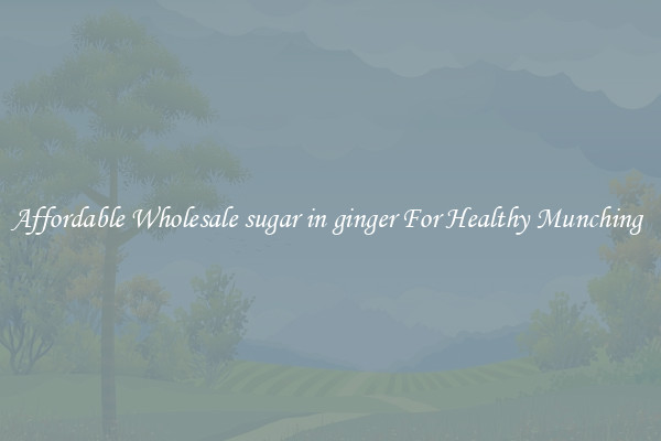 Affordable Wholesale sugar in ginger For Healthy Munching 