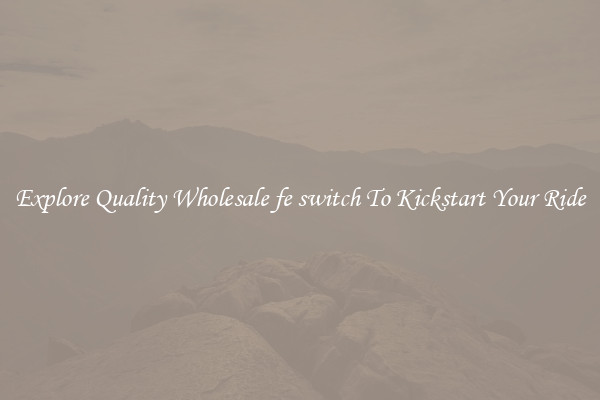 Explore Quality Wholesale fe switch To Kickstart Your Ride