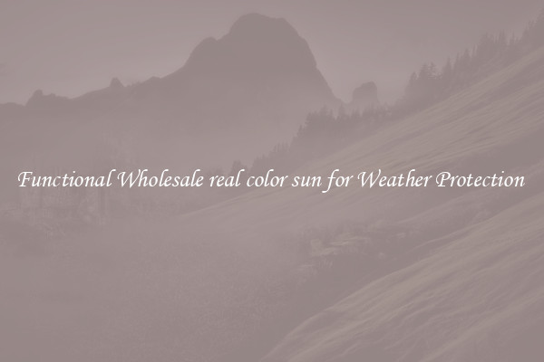 Functional Wholesale real color sun for Weather Protection 