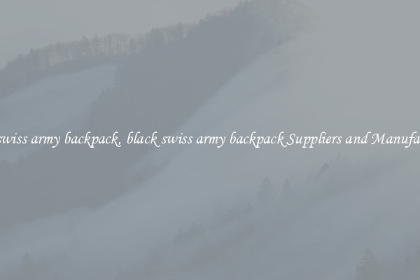 black swiss army backpack, black swiss army backpack Suppliers and Manufacturers